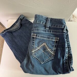 Ariat REAL Women’s Mid Rise Straight Jean Western Riding Stretch Comfort 27L